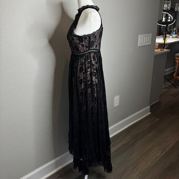 Mia Joy Fairy Goth Black Lace Tiered Ruffle Dress Size Small - Picture 13 of 16